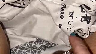 milf wife masturbates her little 18+ pussy with dolphin vibrator solo, feeling so bitchy and double horny