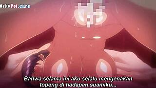 The wife cheats on her husband, getting creampied by a monster cock while sucking and playing with toys.