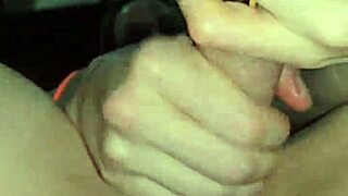 Glove wearing milf milks cock