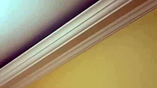 Hey, that TV technician is fucking the client's virgin ass in this gay scene.