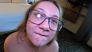 pregnant housewife daringly swallows stranger's cum in wife swap group