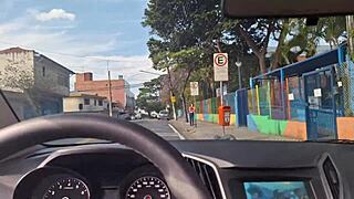 Want a handjob in the car? Tell me about your hard cock.