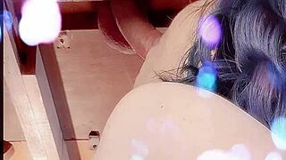 getting milked with leaking pre cum from handjob teasing