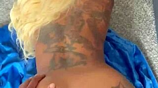 Blonde Bent Over Wet Pussy Orgasms on Big Cock