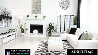 adult time - linda lan pounded by big dick client during slippery sticky nuru massage fuck