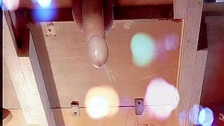 getting milked with leaking pre cum from handjob teasing
