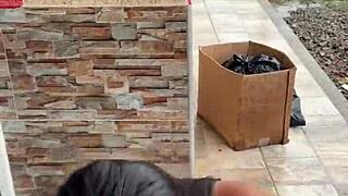 Colombian woman with big natural tits in public for 30 dollars.