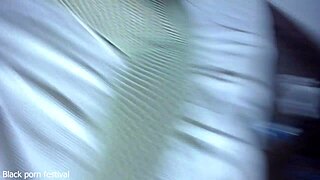 Teasing Black Pussy with Dildo Close-Up