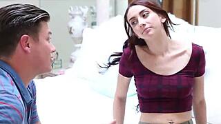 Hot stepsister and stepbrother have a fun taboo time together