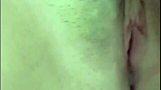 The blonde girl shows me her pink pussy.