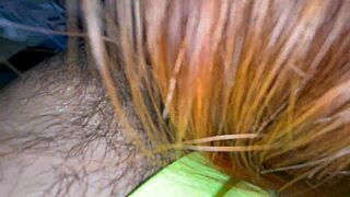 Without the mask today, I eagerly swallow all cum from his throbbing big cock