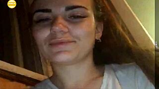 Watch this sexy brunette girl show her big tits on webcam