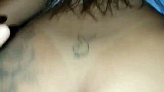 Hey, how does this tattooed Brazilian swallow my cock in amateur anal?