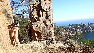 Can you believe this hot couple's public outdoor sex on a path?