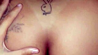 Hey, how does this tattooed Brazilian swallow my cock in amateur anal?