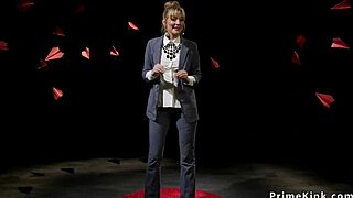 Blonde Domme Anal Fucks Black Slave Hard!