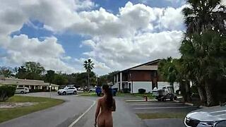 compilation of walking naked while hiking outdoors