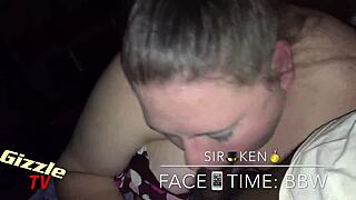 White bbw gives sloppy interracial blowjob