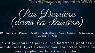 French nymph gets anal in the clearing 😈