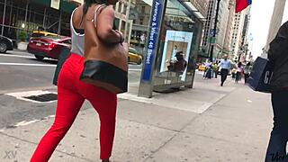 beautiful piece of chocolate in candid hidden shot