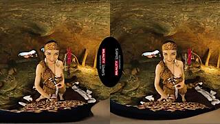 realitylovers takes you back to 10 000 bc for raw cave action with a brunette