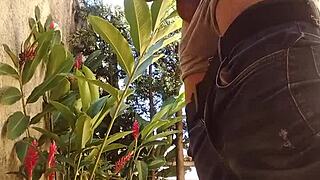 solo boy masturbating outdoors 😏