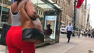 beautiful piece of chocolate in candid hidden shot