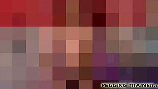 Suck this big strapon like you mean it, deep and hard.