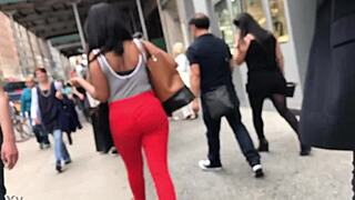 beautiful piece of chocolate in candid hidden shot