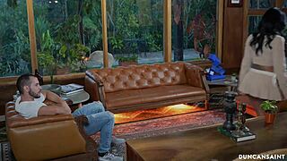 desperate housewife entices new guy while husband is out