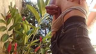 solo boy masturbating outdoors 😏