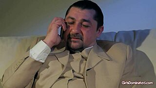 lea submits in stockings for cash in a rough domination session.