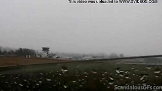 Teen hottie masturbates wildly in car!