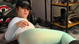 exercising in sheer leggings