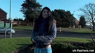 Adorable British Girl Flashing On London Streets