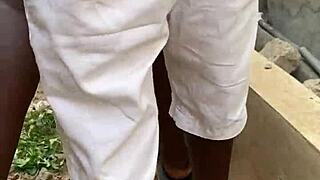 He Gave Me A Hot Short Fuck With His Monster Cock Bent Over Outdoor!