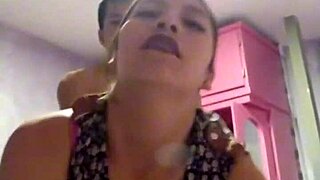 Boldly Fucking Latina Brunette in Thong Without Removing Skirt