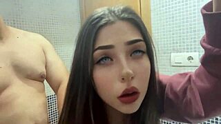 horny whore bent over in bathroom pov doggystyle hardcore fuck