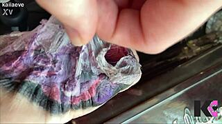 Fresh tattoo peel in slow motion