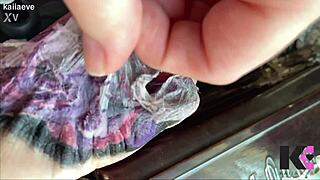 Fresh tattoo peel in slow motion