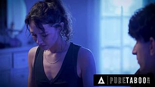 Did teen Hazel Moore get caught with stepdad's dripping creampie by BFF?