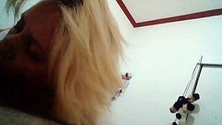 Blonde Milf Sucks Cock Roughly