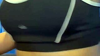 in a crowded bathroom, she licks and masturbates pussy to orgasm