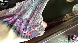 Fresh tattoo peel in slow motion