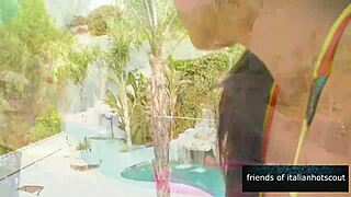 cute girl bent over for interracial doggystyle fuck