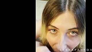 intense pov blowjob to a lucky stepdad by a petite blonde amateur in a homemade clip.