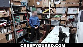 Creepyguard - black teen sarah banks fucked by white cop for stealing!