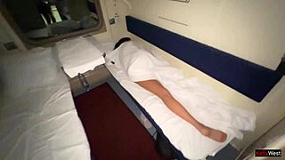 Girl wakes up on public train from penetration in her wet tight pussy!