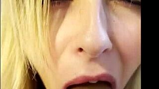 intense pov blowjob to a lucky stepdad by a petite blonde amateur in a homemade clip.