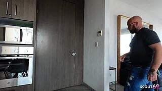 An old German tourist films holiday escort fun with a sexy Latina teen model.